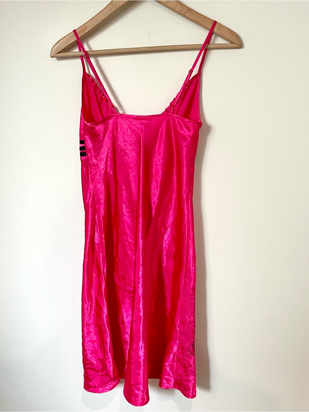 Vintage Y2K La Senza Baby Doll Satin Slip Dress Hot Pink Size XS - Picture 2 of 6